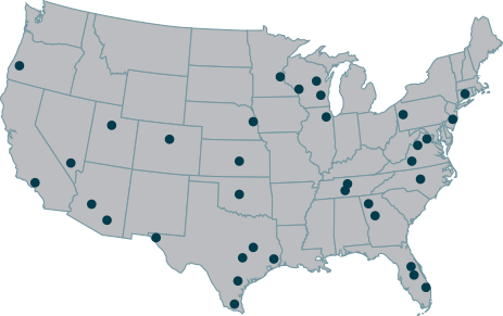 Map of Branch Offices Throughout the US